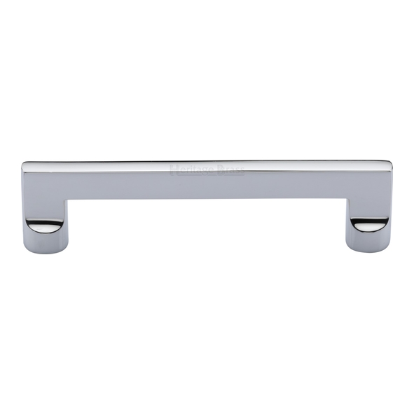 C0345 128-PC • 128 x 147 x 35mm • Polished Chrome • Heritage Brass Trident Cabinet Pull Handle